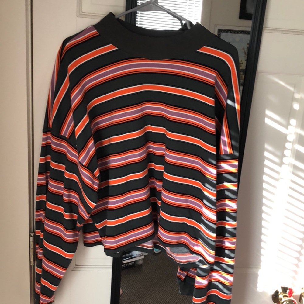 multi colored crew neck